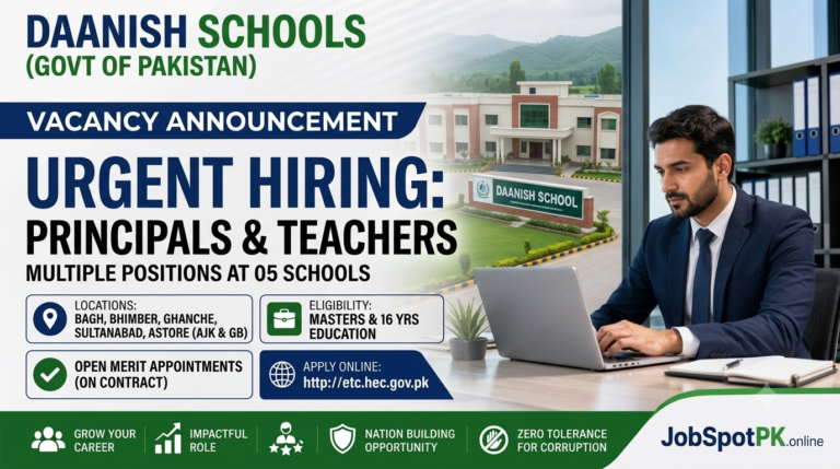 Daanish Schools Authority Jobs 2026
