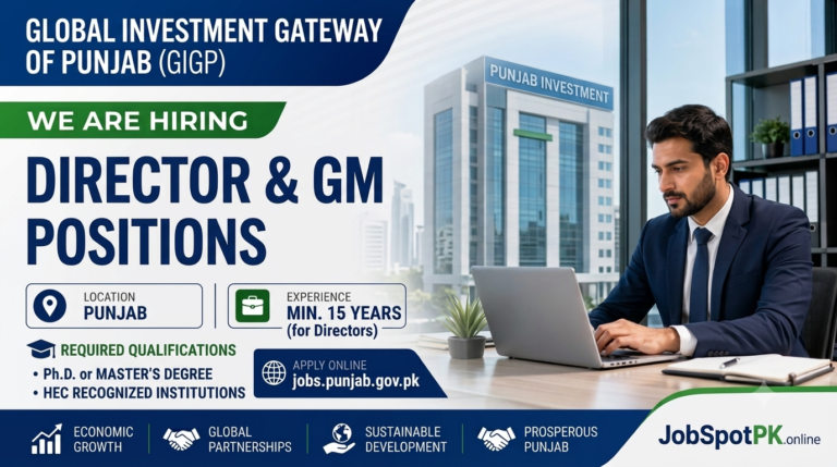 Global Investment Gateway of Punjab GIGP job 2026