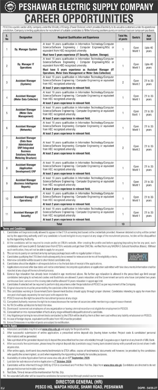 PESCO Jobs 2026 