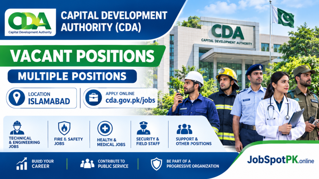 Capital Development Authority CDA Jobs 2026