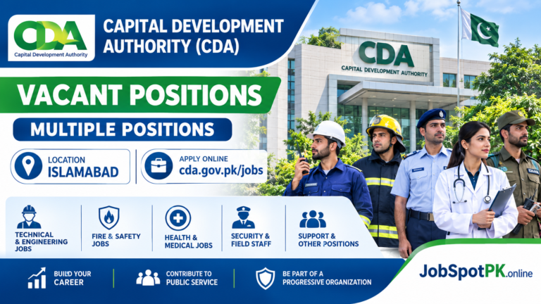 Capital Development Authority CDA Jobs 2026