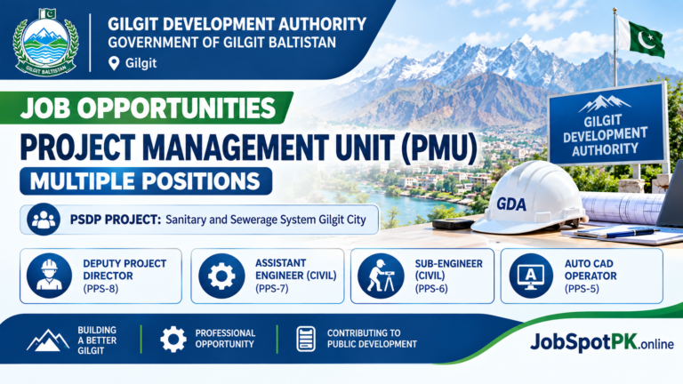 for Gilgit Development Authority GDA Jobs 2026