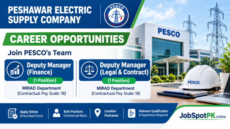 Peshawar Electric Supply Company PESCO job 2026