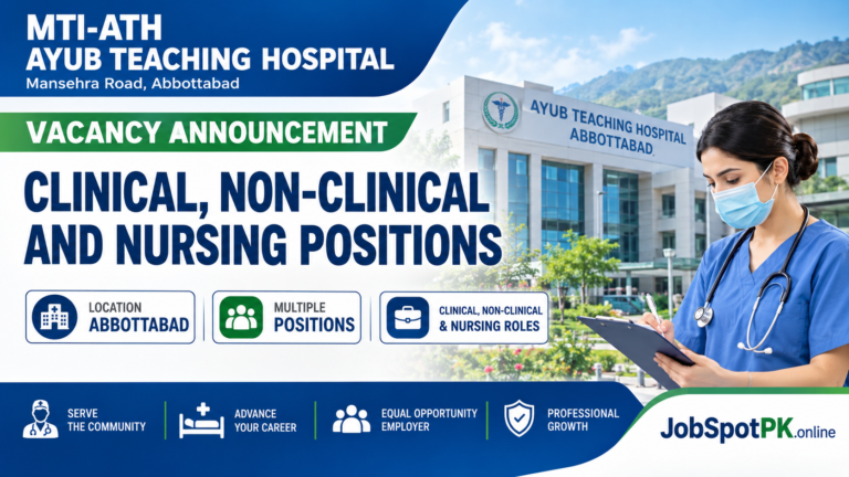 Ayub Teaching Hospital MTI Jobs 2026