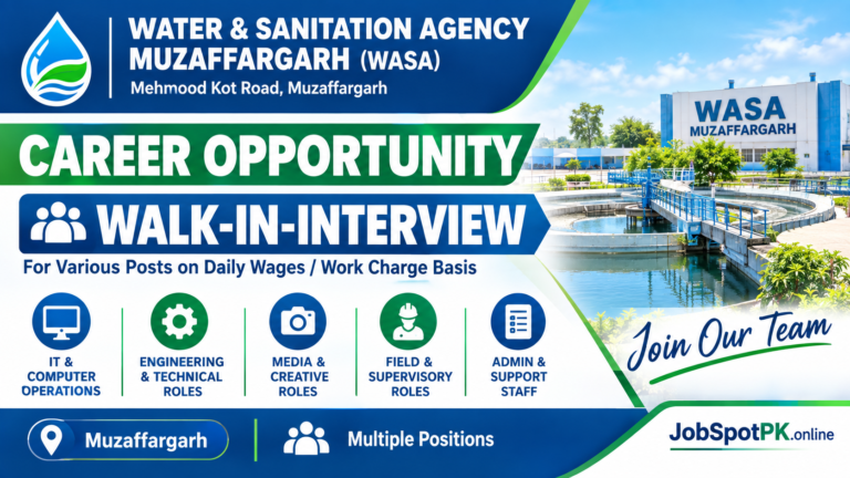 WASA Muzaffargarh jobs 2026