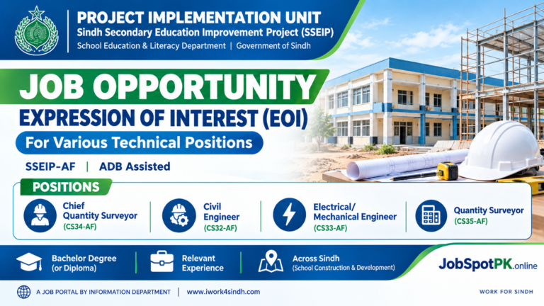 Sindh SSEIP Jobs 2026