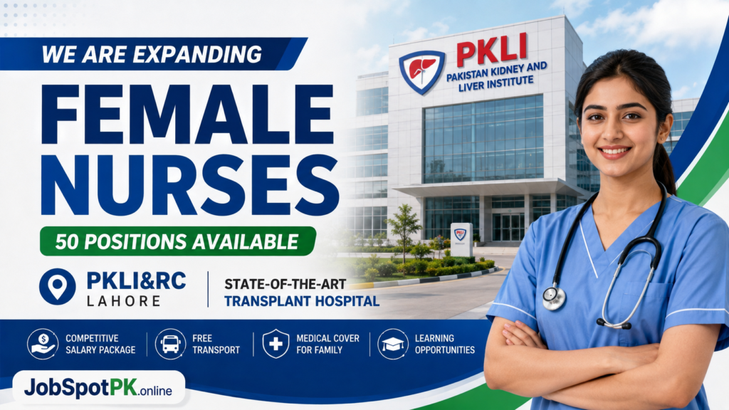 PKLI Female Nurses Jobs 2026 – Available for 50 Vacancies & Complete Guide