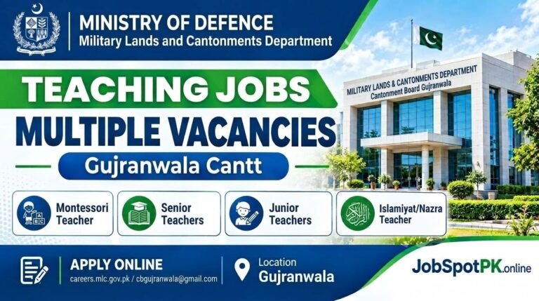 Military Lands & Cantonments Department Jobs 2026