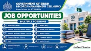 Record Management Cell RMC Sindh jobs 2026
