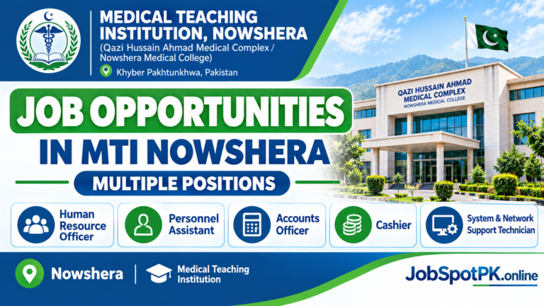 Medical Teaching Institution Nowshera Jobs 2026