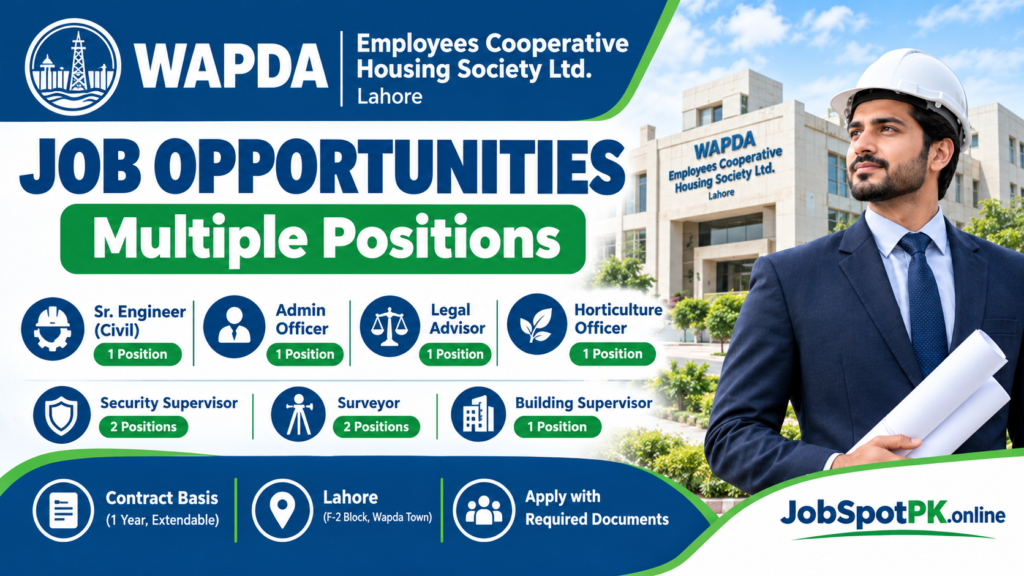 WAPDA Employees Cooperative Housing Society jobs 2026